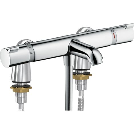 Mezclador termostático para bañera/ducha HANSGROHE Ecostat Comfort + barras de elevación cromadas Idro'Flex (1/3)