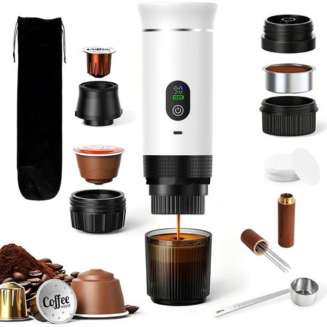 Machine à Café Portable de Voyage,Pour Le Camping, Bureau, Maison, Voiture (1/5)