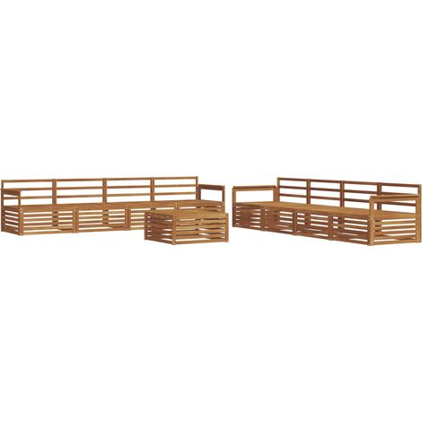 Set di divani da esterno 9 pcs Naturale vidaXL (1/5)
