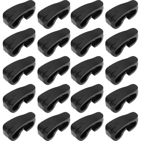 Pack of 50 Elastic Cord Hooks, End Clips 20.8 x 8.3 mm, 5 mm Bayonet for Tent, Tarpaulin, Backpack (1/5)