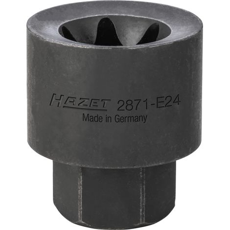 Hazet Bremssattel TORX Einsatz, Außen-Sechskant 22 mm, Außen TORX Profil, E24 (1/4)