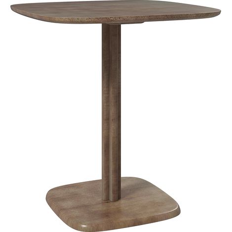 Table à manger design NOREY bois d’hévéa foncé (1/5)