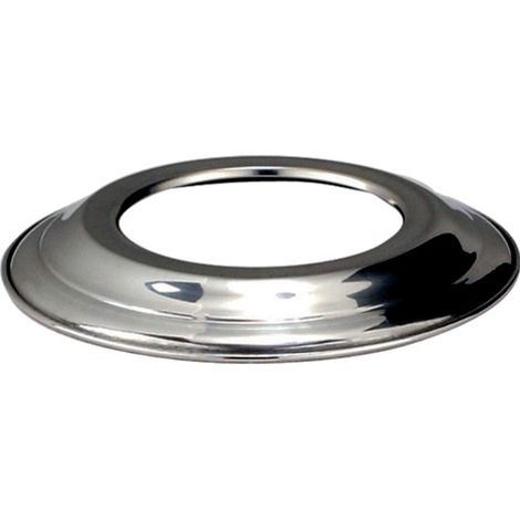 Poujoulat – Rosace chromée Ø111 – Diamètre extérieur 111mm – Finition soignée pour conduits de cheminée – Installation facile