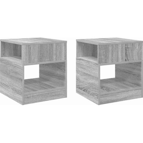 Maison Exclusive - Beistelltisch 2 pcs Graues Sonoma 40,5 x 40 x