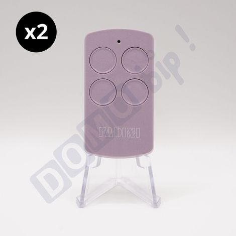 Lot de 2 Télécommandes FADINI DIVO 71 Lilas - Fréquence 433.92 MHz - 4 Canaux - Rolling Code - Référence : 7113CL - Compatible Portails et Portes Motorisées (1/5)