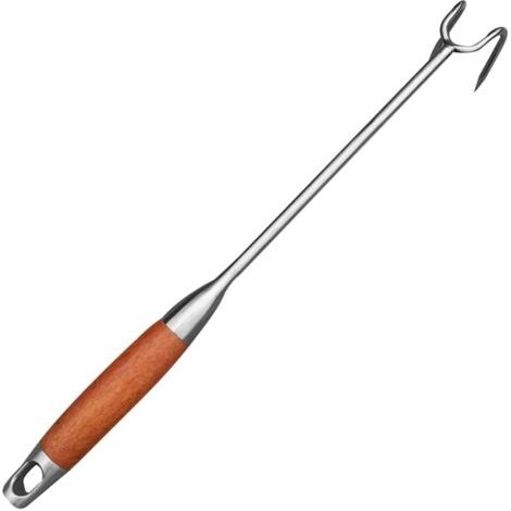 Flipper en Queue de Cochon Crochets à Viande en Acier Inoxydable Spatule Spatule à Viande Crochets de Barbecue Accessoires de Barbecue pour Griller Friture Côtes Levées Steak (1/5)