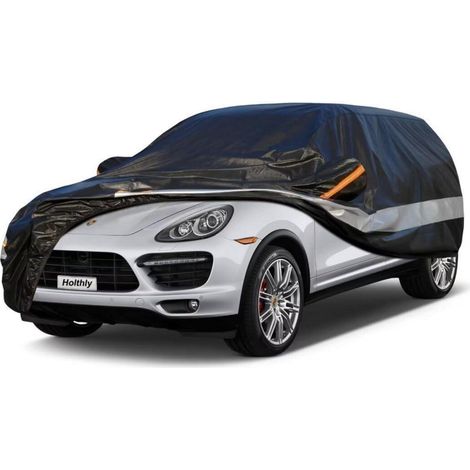 Auto Abdeckplane für Porsche Cayenne (2002-2024) 10-lagig Wasserdicht UV-Schutz Schwarz (1/5)