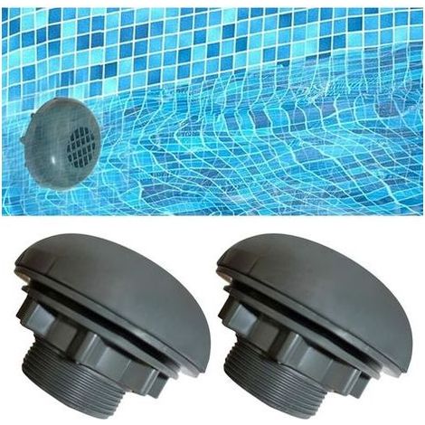 Lntyq – Vanne d'entrée/sortie pour piscine hors sol – Compatible avec Intex, Bestway, Coleman – Tuyau 1-1/2 pouces – Lot de 2 (1/4)