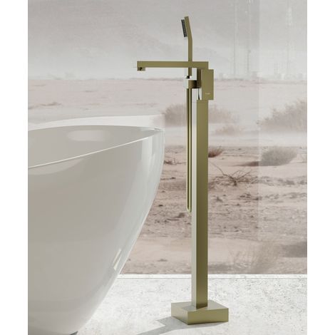 Mitigeur bain-douche monocolonne Doré brossé - Sirius