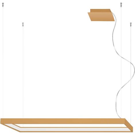 Hängeleuchte Pendellampe Wohnzimmerleuchte gold Alu Rahmen LED Esszimmarlampe (1/5)