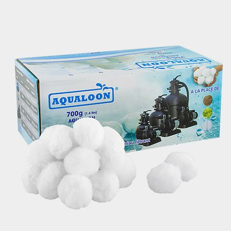 Boules filtrantes pour filtre à sable piscine 12 m³/h aqualoon - 4 cartons de 700g (1/5)