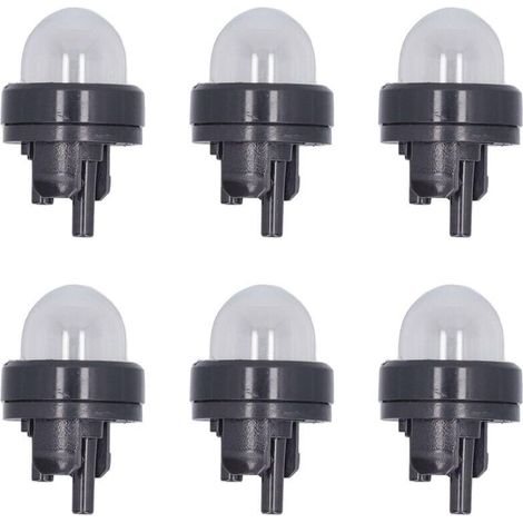 Ampoule d'huile de Tronçonneuse, Pièces de Rechange en Plastique et Caoutchouc 188-512, Taille Compacte, Ensemble d'ampoules d'amorçage 6 Pièces pour Petit Moteur 2 Temps