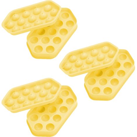 Moule à glaçons ronds, moule à glaçons sphériques pour congélateur, idéal pour rafraîchir cocktails, whisky, thé et café (lot de 3) (1/5)