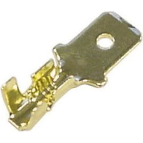 Cosses Male Faston - 6.3 x 8 mm - Bronze - Pour Câbles 0.5 à 6 mm² - Lot de 100 Pièces