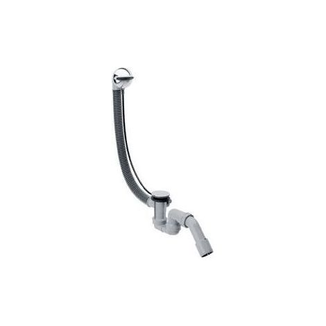 Hansgrohe – Jeu complet Flexaplus 58143000 – Vidage baignoire chromé – Tuyau flexible 520mm – Raccord PE 11/2" x 40/50mm (1/4)