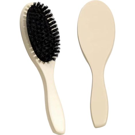 Brosse À Cheveux - Poils De Sanglier Naturels 100% - Manche En Bois De Lotus - Pour Tous Types De Cheveux - 1 Pièce