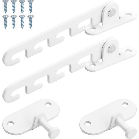 Pièces Entrebâilleur de Fenêtre à Battant, Entrebailleur Fenetre Limiteur Ouverture Fenetre avec Vis, Reglable Entrebailleur Fenetre Sans Perçage,Convient pour Régler l'angle des Fenêtre (1/5)