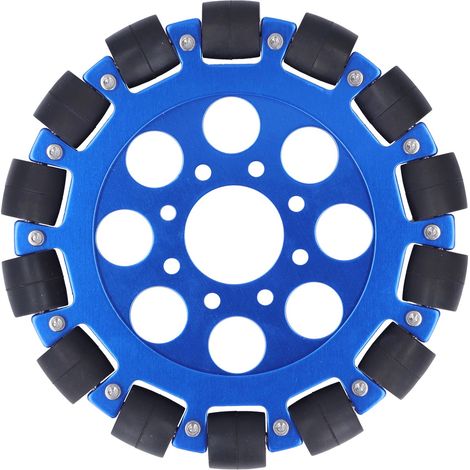 Roue omnidirectionnelle 6 pouces M5604‑0014‑0152 19mm, en alliage d'aluminium, pour robot industriel. Pièce d'entraînement omni à simple rangée, accessoire de robotique robuste. (1/5)