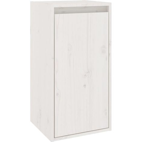 Armoire murale Salon,Meuble bas de Rangement,Meuble TV Blanc 30x30x60 cm Bois de pin massif -80678 (1/5)