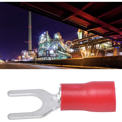 50 unités de connecteur de câble terminal de branche isolé SV3.5-5/SV3.5-6, connecteur de câble en forme de U, borne à sertir de câble, 14-12AWG S V3.5-6. (1/5)