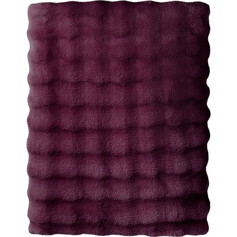Plaid cocooning bordeaux 130x170 Bubble