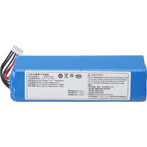 Batería recargable de polímero de litio de 4800 mAh para aspiradoras robot Deebot T5/T10/X1/T8/T9 - Protección de circuito con fácil instalación