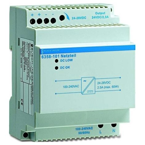 Busch-Jaeger 6358-101 Adattatore di tensione bianco 24 V