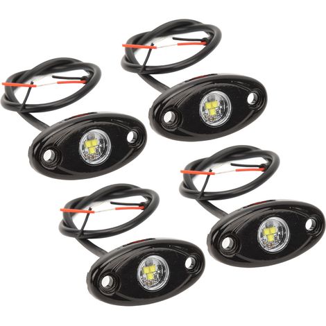 4 x Lumières LED Sous Châssis Auto 9-32V 9W Blanc Éclatant Dissipation Thermique pour Camion Quad SSV SUV Tout-Terrain Bateau (1/5)
