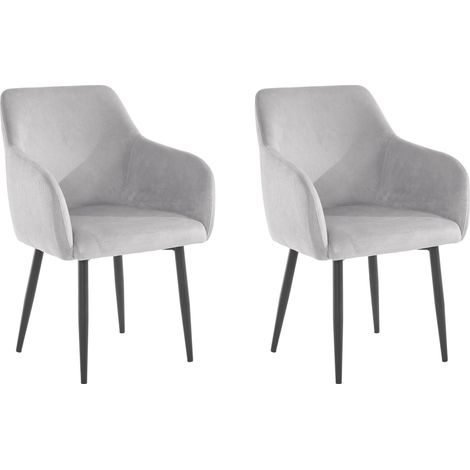 Penny-Lot de 2 fauteuils gris clair