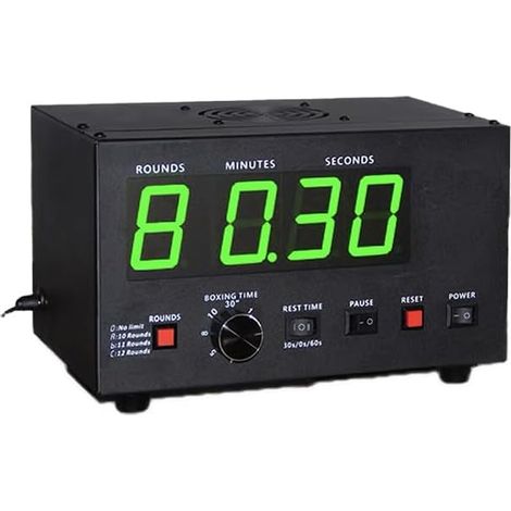 Grande horloge LED numérique surdimensionnée Minuterie de gymnastique de minuterie d'intervalle de boxe classique for horloge d'intervalle personnelle MMA Étagère ou support mural ( Color : Groen ) (1/5)