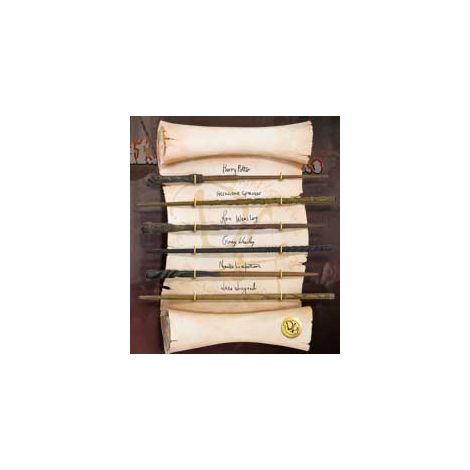 Replica thenoble collection harry potter esercito di Silente collezione 6 bacchette in mostra