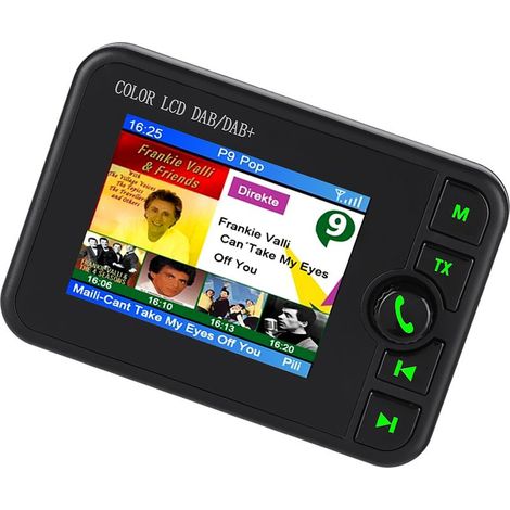 Radio Voiture DAB+ FM avec Écran LCD Couleur 2.4", Réception Numérique Haute Définition, Compatible Bluetooth et USB