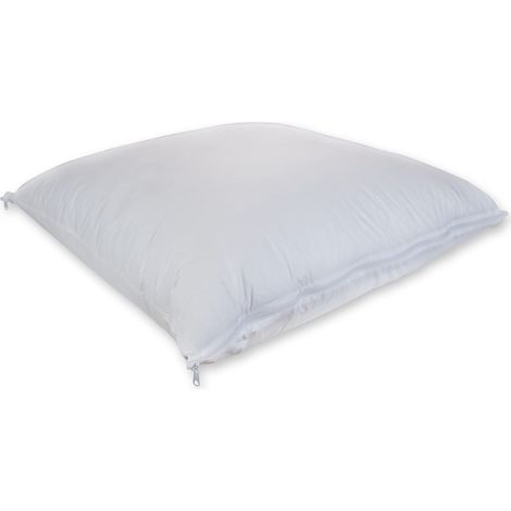 Oreiller 80 x 80 cm avec 3 Niveaux de Hauteur et de dureté réglables, Respirant, Coussin décoratif avec Fermeture éclair pour Rembourrage, Lavable (1/4)