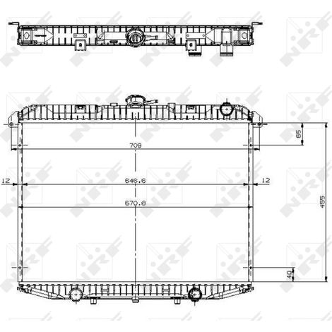 Radiateur, refroidissement du moteur NRF 519533 FORD 1953240 214100F521