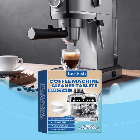 Brausetabletten zur Reinigung von Kaffeemaschinen - 100 g (5 g x 20 Stück) - Reinigungsmittel zur Entfernung von Flecken und Schmutz aus Kaffeemaschinen, zur Aufbereitung und Wartung dieser Maschinen. (1/5)