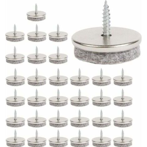 Patins Meubles - 32 Pack Patin De Chaise,28mm Diameter Patin Chaise Patin Meuble Ave Feutres épai De 5mm Sont Une Protection Idéale Du Pied De Chaise (1/4)