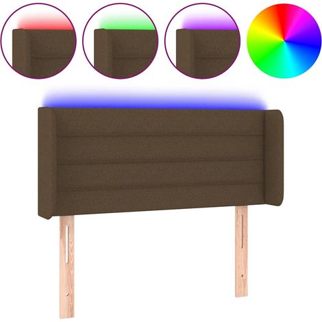 Maison Exclusive - LED Kopfteil Dunkelbraun 103x16x78/88 cm Stoff (1/5)