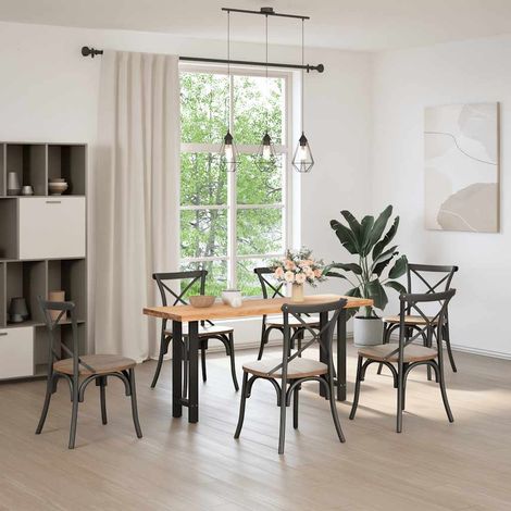 vidaXL Console Table Legs Black 2 pcs 38x(72-73) cm Steel (1/5)