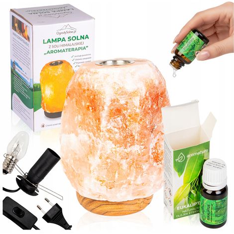 Aromatherapie-Salzlampe + natürliches ätherisches Eukalyptusöl 12 ml