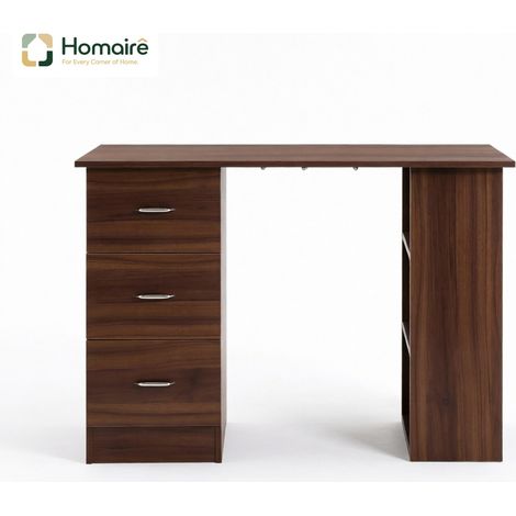 Nogal-Schreibtisch im Holzdekor 49 x 49 x 72 cm HOMAIRE (1/5)