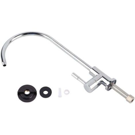 Robinet Évier Cuisine 1/4\" Alliage Zinc Chrome Filtre Eau Potable Osmose Inverse RO (1/4)