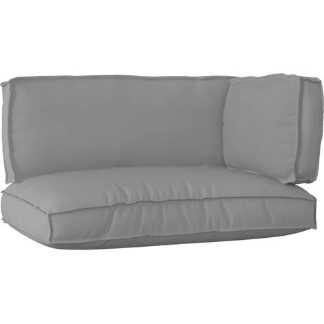 Set de coussins de palette 3 pcs Gris Tissu Oxford (1/4)