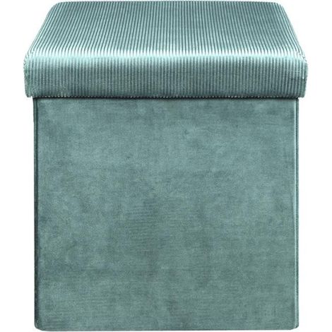 Pouf & Coffre de Rangement "Giulia" 38cm Bleu (1/4)
