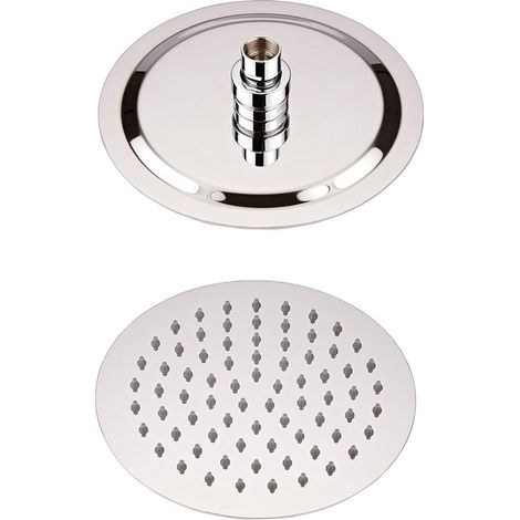 Milano Mirage 300mm Round Ultra Thin Fixed Rainfall Shower Head - Chrome (1/3)