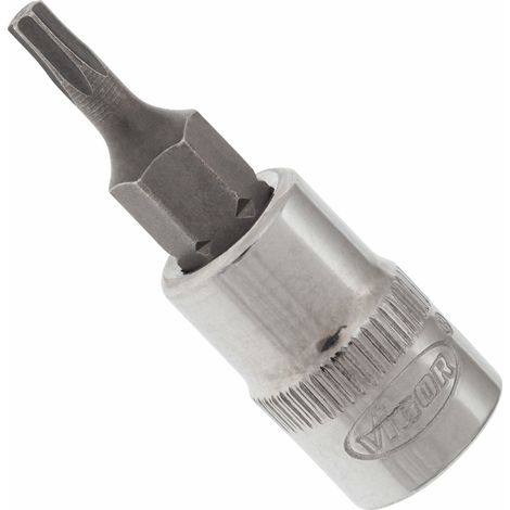 VIGOR Innenvierkant Antrieb 6,3 = 1/4 Zoll TX Schraubendreher-Einsatz Innen TX Profil V2442N ∙ Vierkant hohl 6,3 mm (1/4 Zoll) ∙ Innen TX Profil ∙ T 10 ∙ Gesamtlänge: 38 mm (1/4)