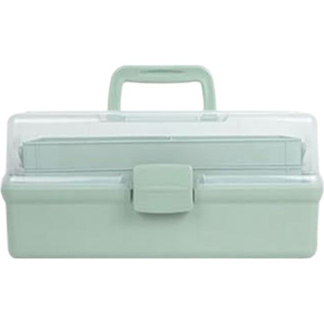 Bastelbox-Organizer 3-lagige unterteilte Aufbewahrungsbox mit Griff Bastel-Organizer für Wohnheim, Schule, , Garage, Schlafzimmer, Küche (1/5)