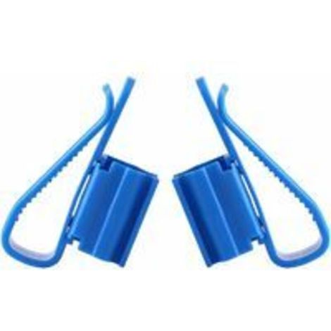 2 colliers de serrage bleus, colliers de serrage réglables en plastique pour tuyau d'arrosage (1/5)