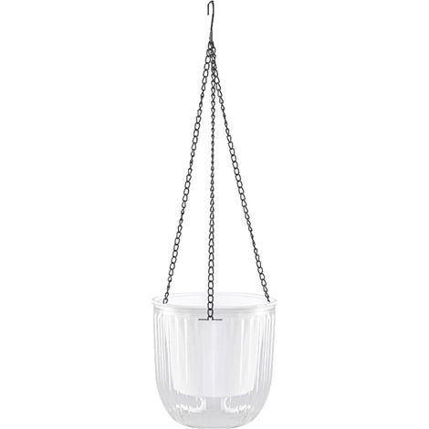 Pot Suspensif Auto-Arrosage - Panier Suspendu pour Plantes Intérieures et Extérieures - Transparent avec Fenêtre de Niveau d'Eau - 1 Pièce (1/3)