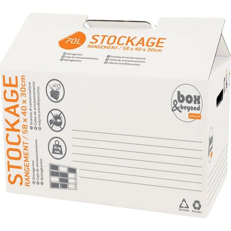 Caisse À Monter Utility Carton Renforcé&nbsp,&nbspL.58 X P.40 X H.30 Cm