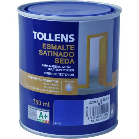 Tollens Esmalte Satinado al agua Azul luminoso 750 Ml